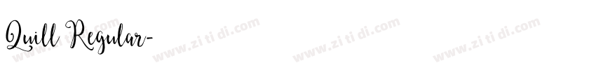 Quill Regular字体转换